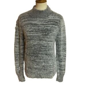 Fuzzy grey philosophy sweater